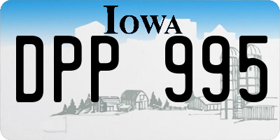 IA license plate DPP995
