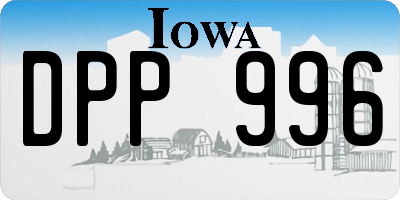 IA license plate DPP996
