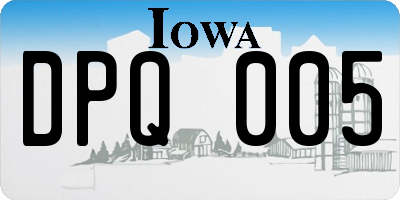 IA license plate DPQ005