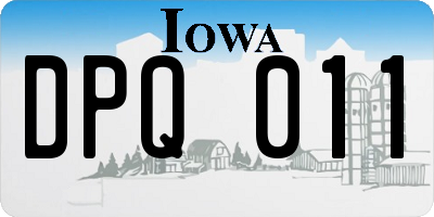 IA license plate DPQ011