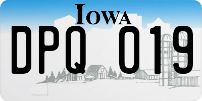 IA license plate DPQ019