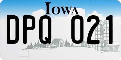 IA license plate DPQ021