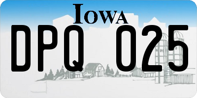 IA license plate DPQ025