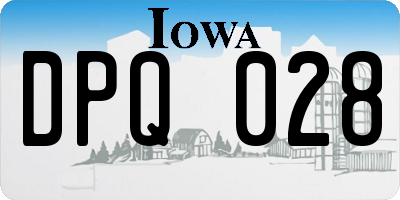 IA license plate DPQ028