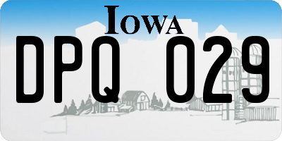 IA license plate DPQ029
