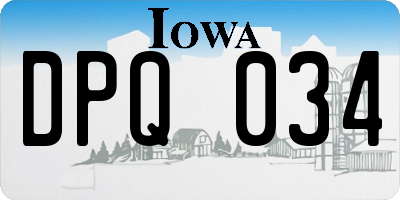 IA license plate DPQ034