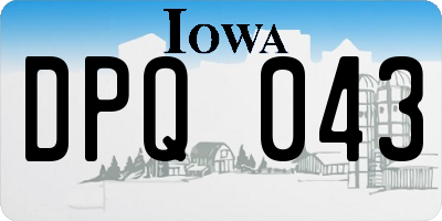 IA license plate DPQ043