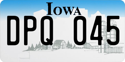 IA license plate DPQ045