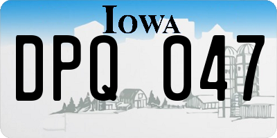 IA license plate DPQ047