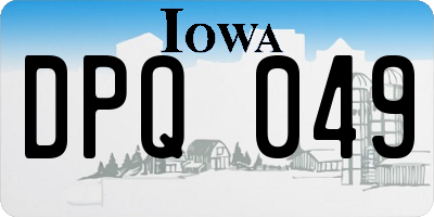 IA license plate DPQ049