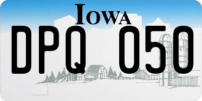 IA license plate DPQ050