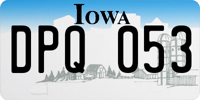 IA license plate DPQ053