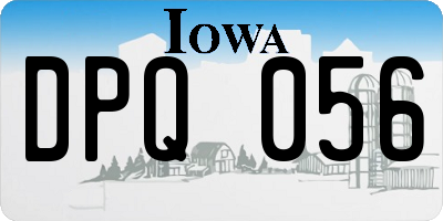 IA license plate DPQ056