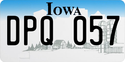 IA license plate DPQ057