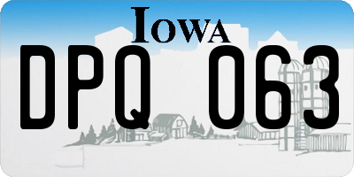 IA license plate DPQ063