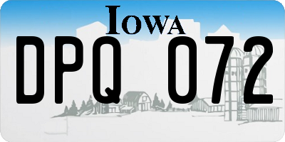 IA license plate DPQ072