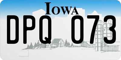 IA license plate DPQ073