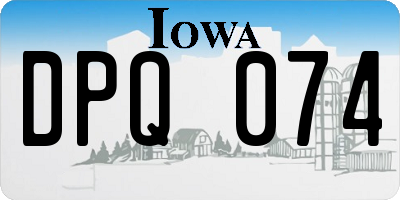IA license plate DPQ074