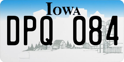 IA license plate DPQ084