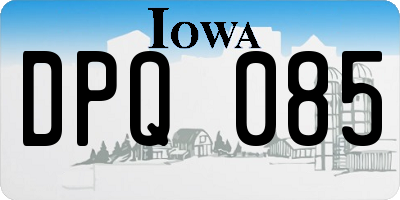IA license plate DPQ085