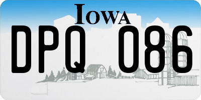 IA license plate DPQ086