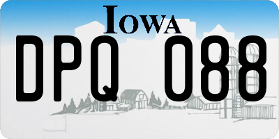 IA license plate DPQ088
