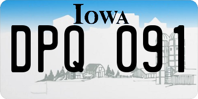 IA license plate DPQ091