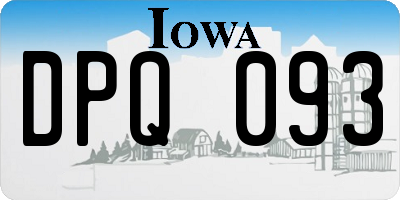 IA license plate DPQ093