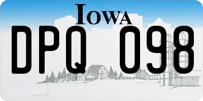 IA license plate DPQ098