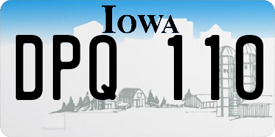 IA license plate DPQ110
