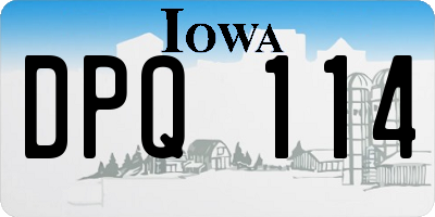 IA license plate DPQ114