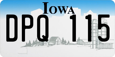 IA license plate DPQ115