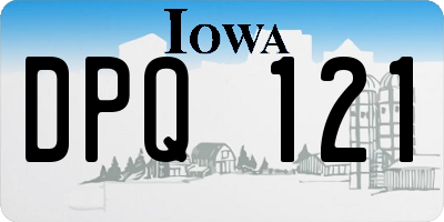 IA license plate DPQ121