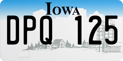 IA license plate DPQ125