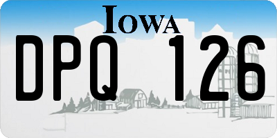 IA license plate DPQ126