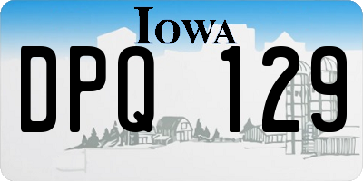 IA license plate DPQ129