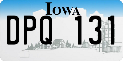 IA license plate DPQ131