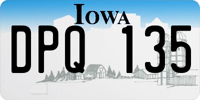 IA license plate DPQ135