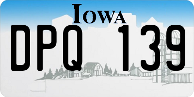 IA license plate DPQ139