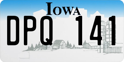 IA license plate DPQ141