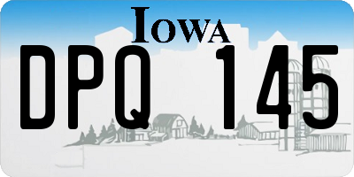 IA license plate DPQ145