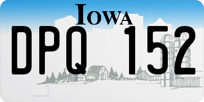 IA license plate DPQ152