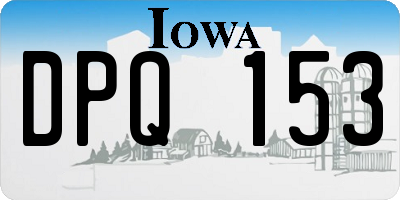 IA license plate DPQ153