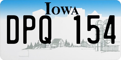 IA license plate DPQ154