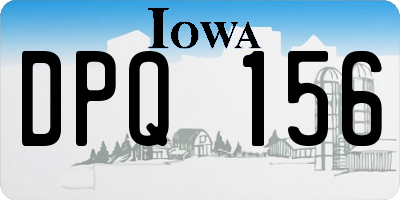 IA license plate DPQ156