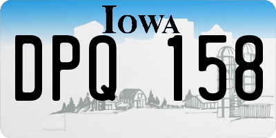 IA license plate DPQ158