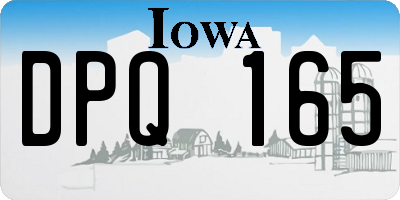 IA license plate DPQ165
