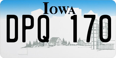 IA license plate DPQ170