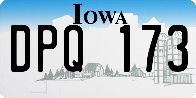 IA license plate DPQ173