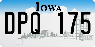 IA license plate DPQ175